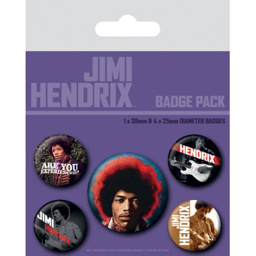 Набор значков Jimi Hendrix (Experience) 5шт BP80666