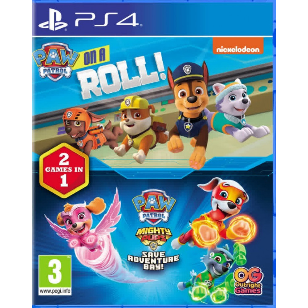 Щенячий патруль: On A Roll! & Mighty Pups: Save Adventure Bay!! [PS4, английская версия]